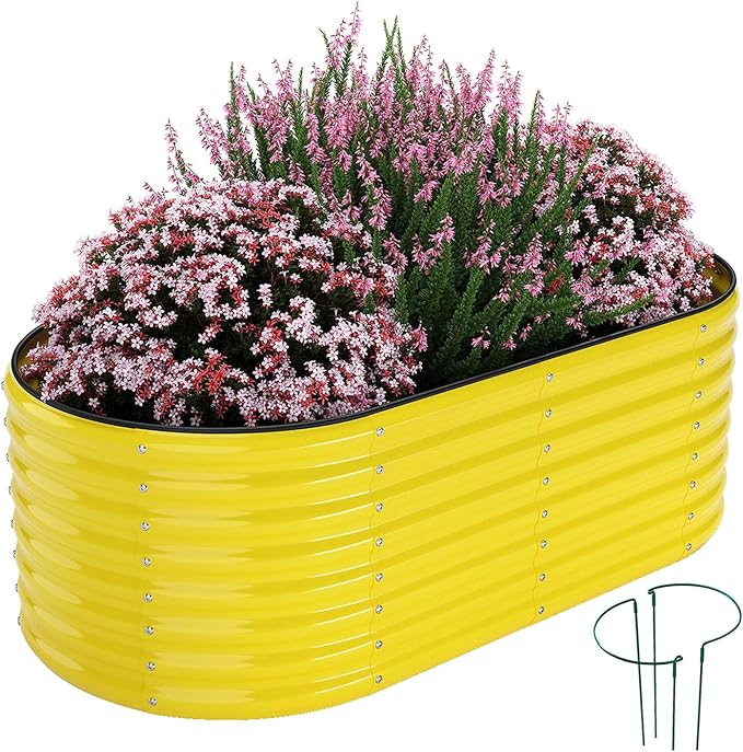 Galvanized Metal Planter Raised Garden Bed Kit by ZFHgarden