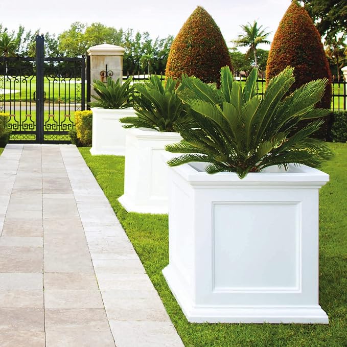 Mayne Fairfield 28-Inch Square Planter – Weather-Resistant Planter - Image 4