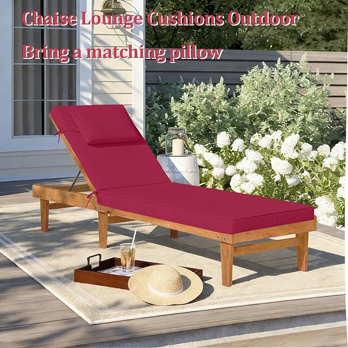 Chaise Lounge Cushions Outdoor 72x21x4 Inch, Patio Lounger Chair Cushion - Image 6