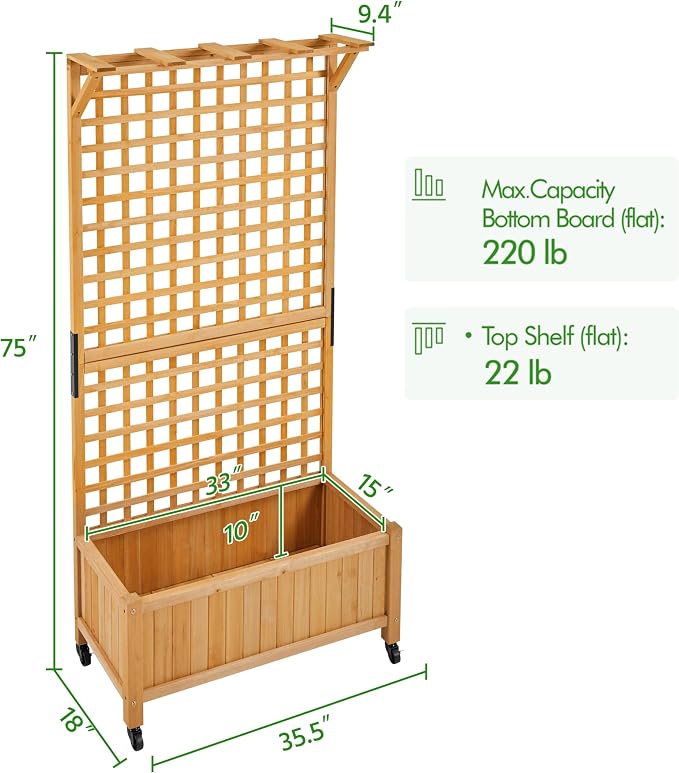 Yaheetech 72" H Garden Planter - Image 3