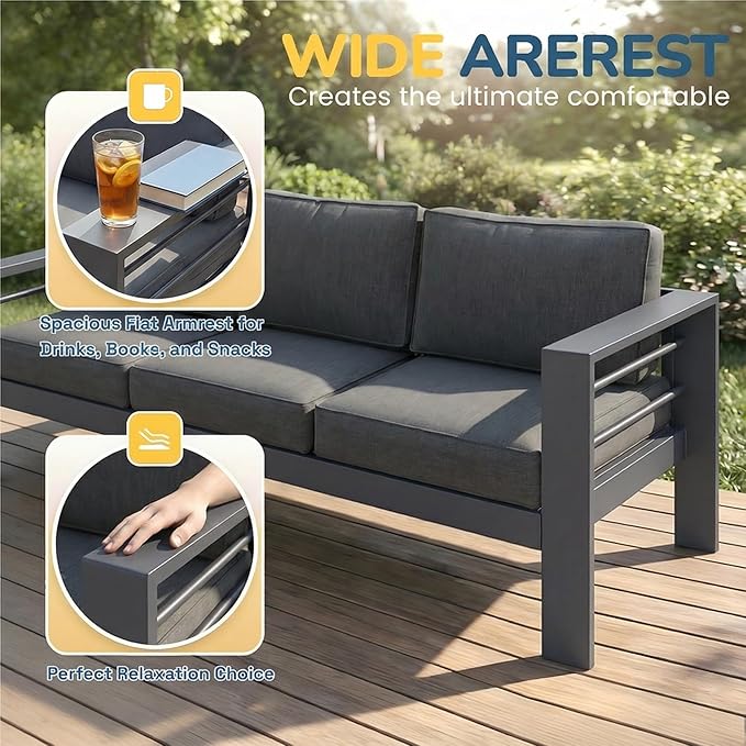Solaste Aluminum Patio Furniture Set - Image 6