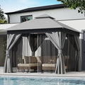 LAUSAINT HOME Semi-Permanent Outdoor Patio Gazebo 10'x10', Heavy Duty Party by LAUSAINTHOME