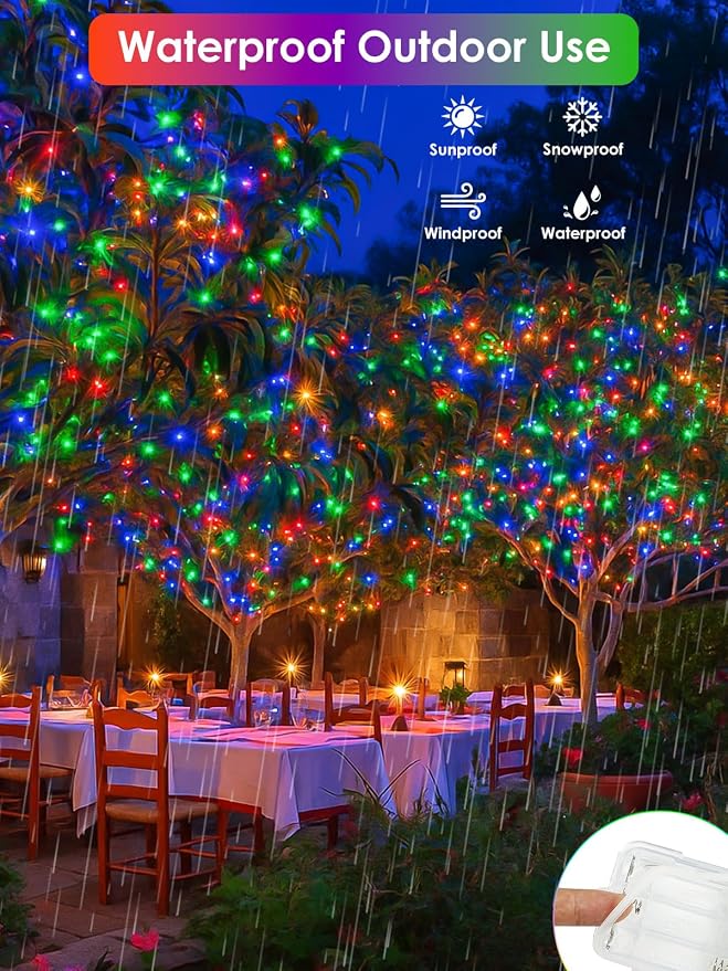 RGB Color Changing 33Ft 100LED St. Patrick's Day Fairy Lights Battery Operated - Image 6