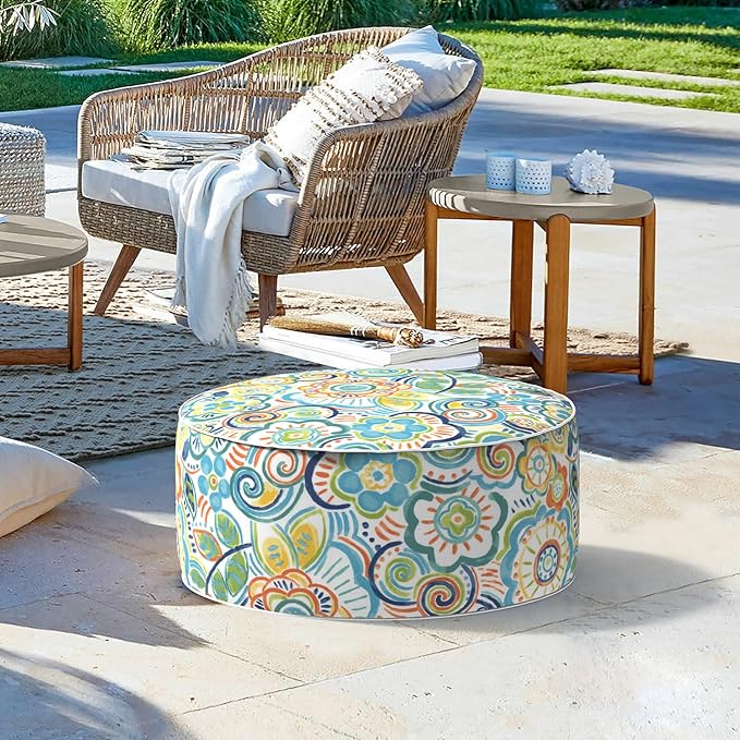 LVTXIII Outdoor/Indoor Inflatable Stool Ottoman, All Weather Patio Footrest Pouf - Image 6
