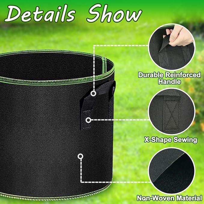 5 Gallon Grow Bags 12 Pack - Image 5