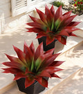 Ivydale Fake Plants 18 Inch Agave Artificial Plants Outdoor 2 PCS by Ivydale
