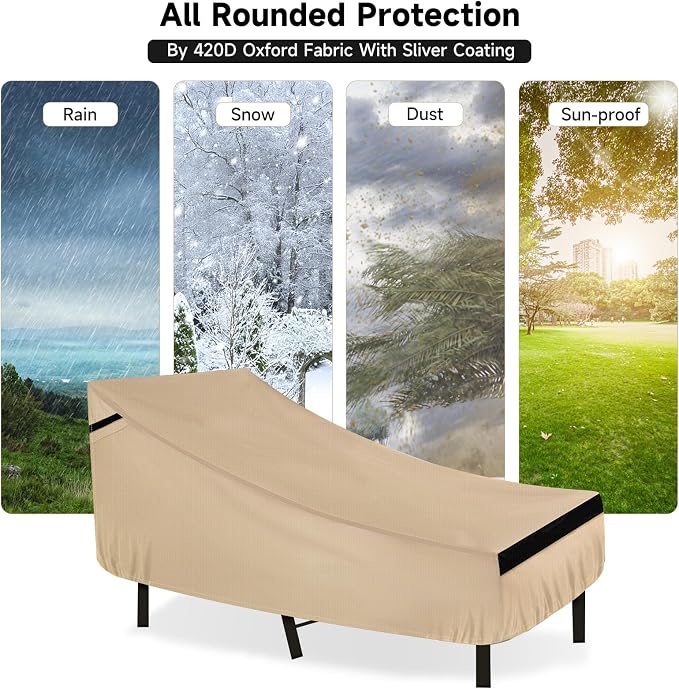 NEVERLAND Waterproof Patio Lounge Chair Cover, Outdoor Chaise Lounge Covers - Image 4