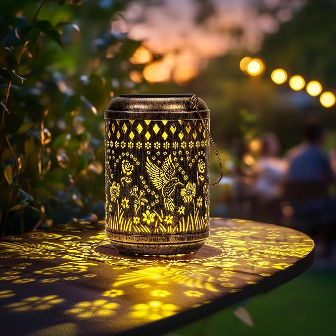 Christmas Outdoor Decor Solar Lanterns Hanging Waterproof, Hummingbird Garden - Image 9