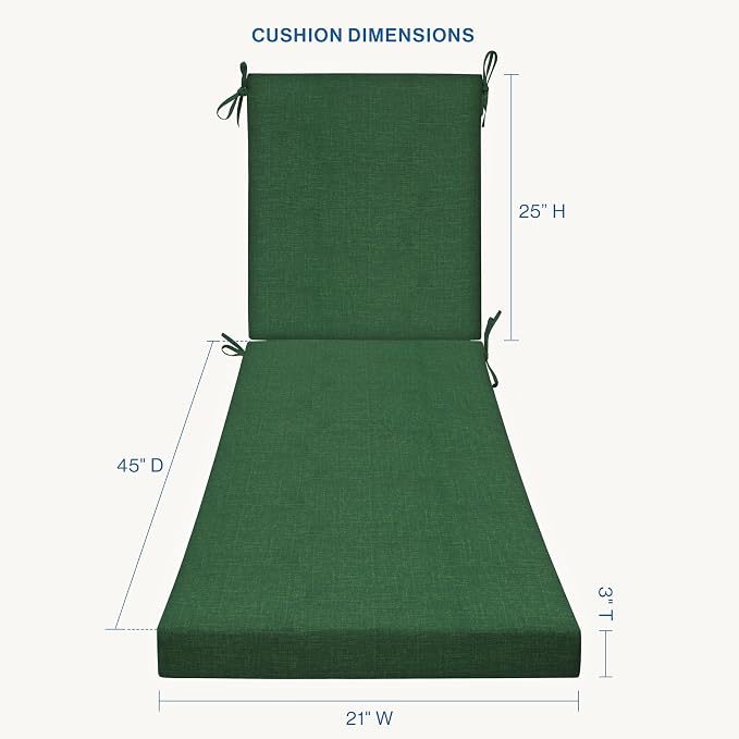 Honeycomb Outdoor Essentials Chaise Lounge, 21 x 70, Hampton Texture Hunter - Image 6