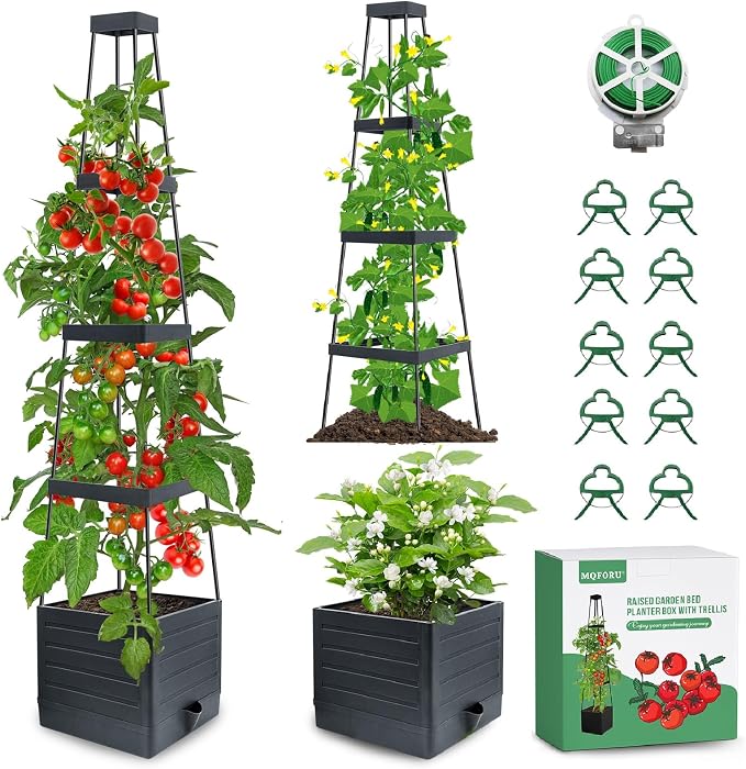 MQFORU 2Pack Raised Garden Bed Planter Boxes by MQFORU