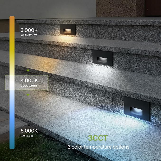 ASD LED Recessed Step Light Fixture, Outdoor & Indoor Stair Tread Lighting | - Image 5