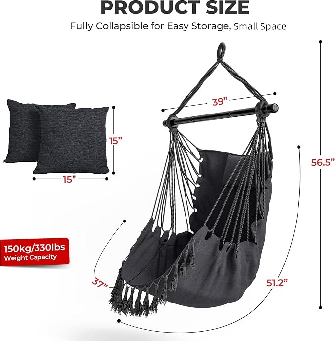 Giantex Hanging Chair Hammock Swing Chair - - Image 3