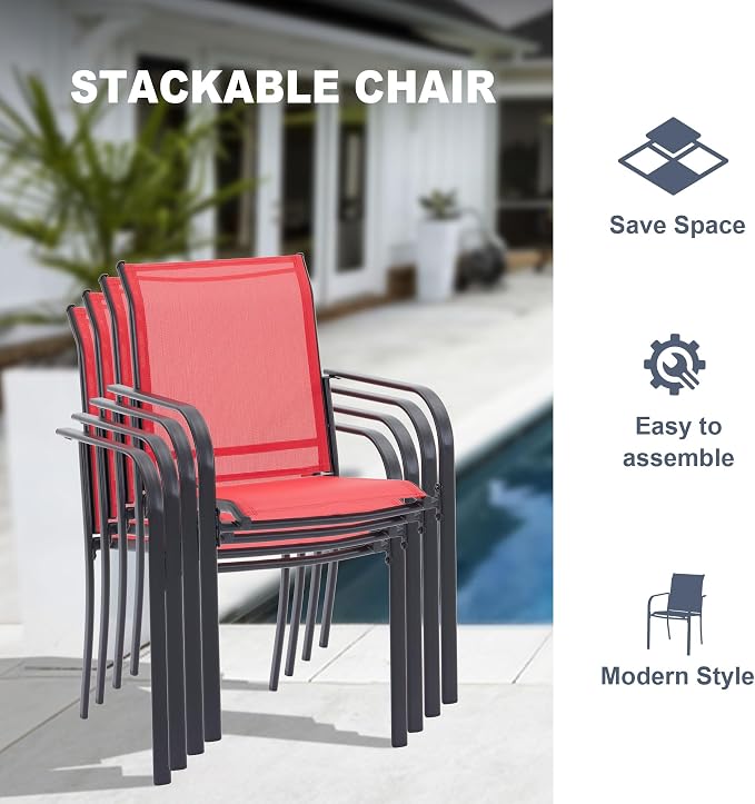 VICLLAX 7 Pieces Patio Outdoor Dining Set - Image 3
