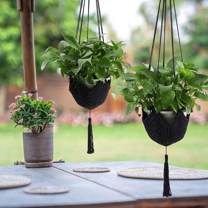 Shappy 1 Pack Jute Crochet Long Plant Hanger - Image 6