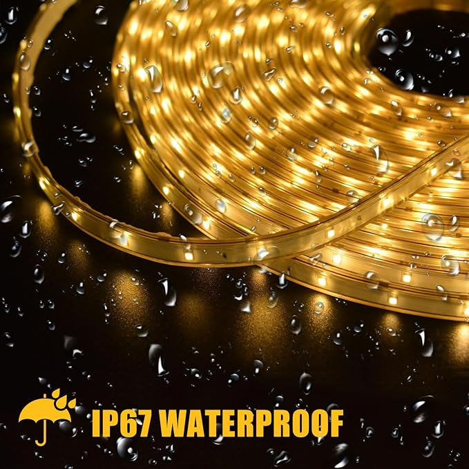 DBFAIRY 50Ft Solar LED Strip Lights Outdoor, Large Capacity Solar Powered Light - Image 3