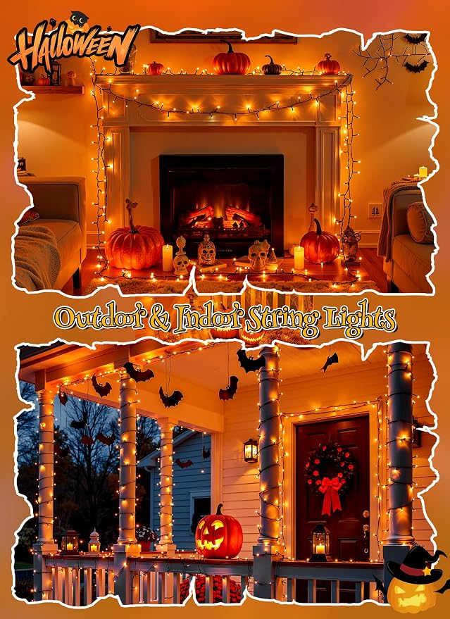 Brightown 4 Pack Solar Halloween Lights, Total 184FT 480 LED Solar String - Image 7