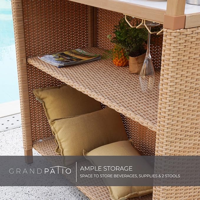 Grand patio Outdoor Tiki Bar Set - Image 5