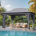 Devoko Outdoor Gazebo for Patio 10'x 13' Heavy Duty Metal Frame Canopy by DEVOKO
