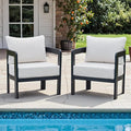 Outdoor Furniture Set, Metal Modern Outside Furniture by COMLAXFIELD