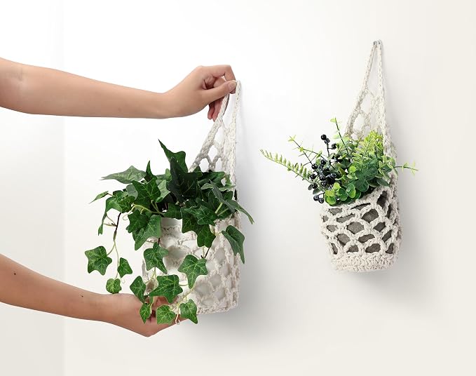 3 Packs Hanging Planters for Indoor Plants up to 4 in., Wall Plant Holder | - Image 9