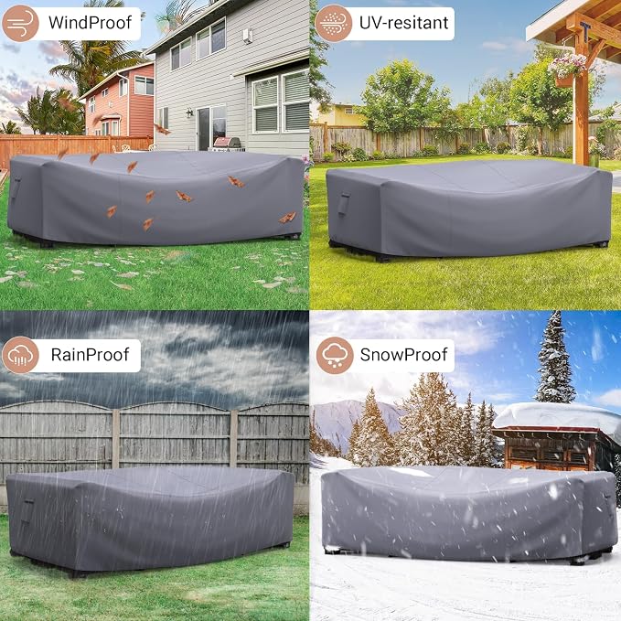 Mrrihand Heavy Duty Patio Furniture Covers, Outdoor Furniture Covers Waterproof - Image 6