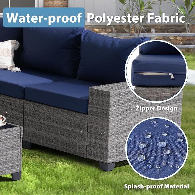 JOIVI 7 Pieces Outdoor Patio Furniture Set - Image 7