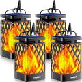 TomCare Solar Lights Outdoor Flickering Flame Solar Lantern Outdoor Waterproof by TomCare