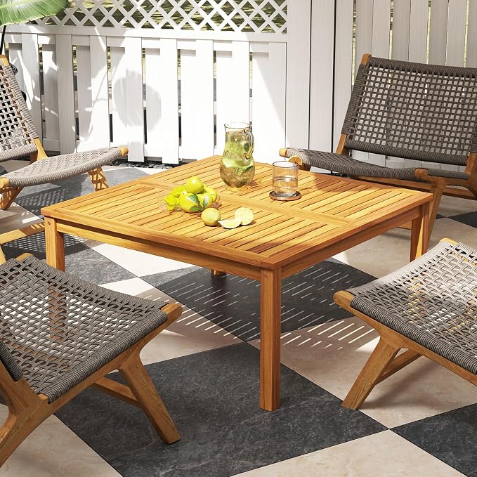 RELAX4LIFE Wood Outdoor Coffee Table - Image 7