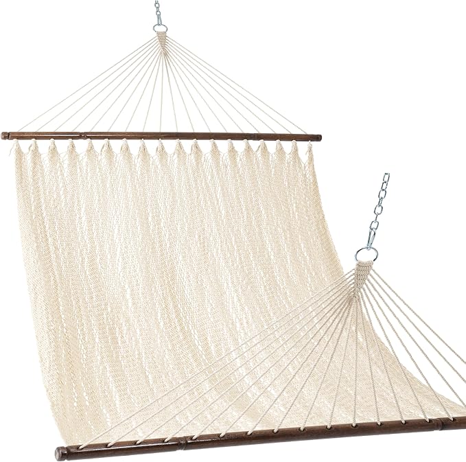 Lazy Daze Hammocks 10.5 FT Double 2 Person Caribbean Rope Hammock, Hand Woven by LazyDazeHammocks