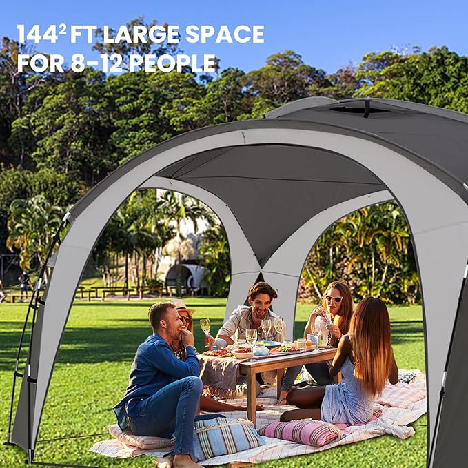 Beach Tent 12 X 12ft Large UPF50+ Pop Up Canopy - Image 4