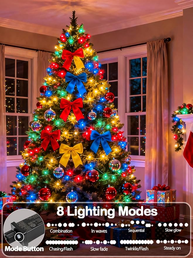 Upgraded 99FT 300 LED Multicolor Christmas String Lights Outdoor & Indoor - Image 2