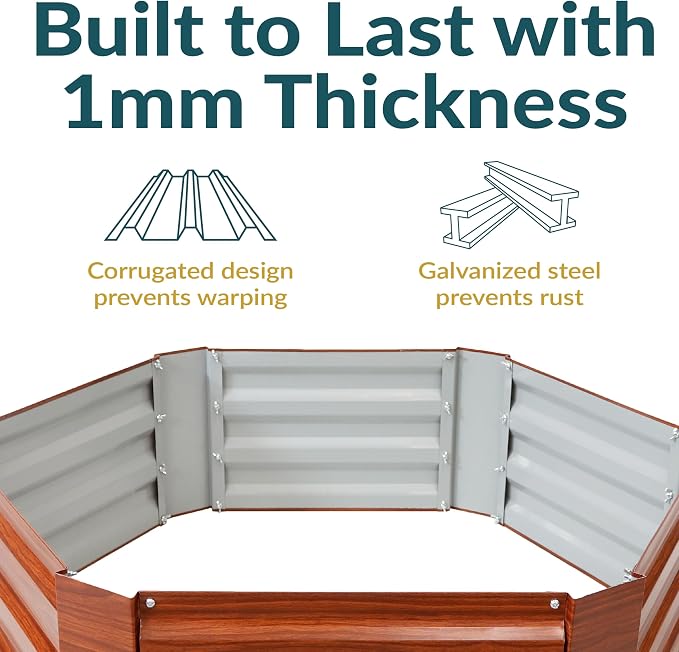 Sunnydaze 11.75" H Raised Metal Garden Bed - Image 2