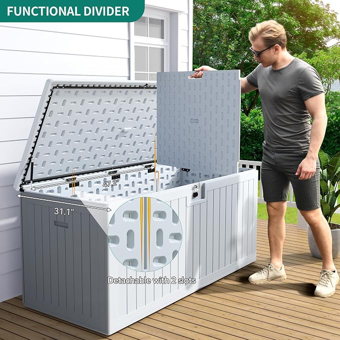 YITAHOME 230 Gallon Double-Wall Deck Box - Image 4