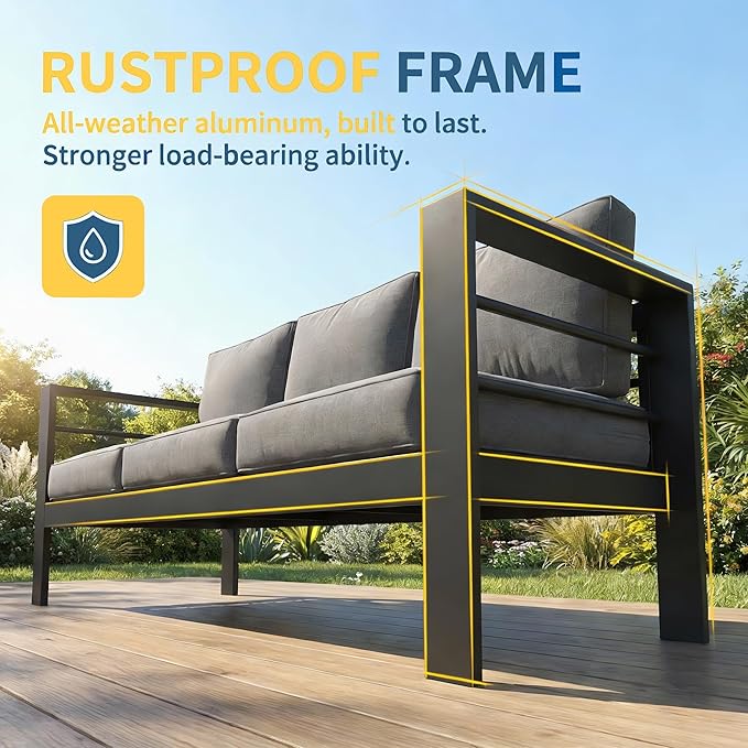 Solaste Aluminum Patio Furniture Set - Image 3