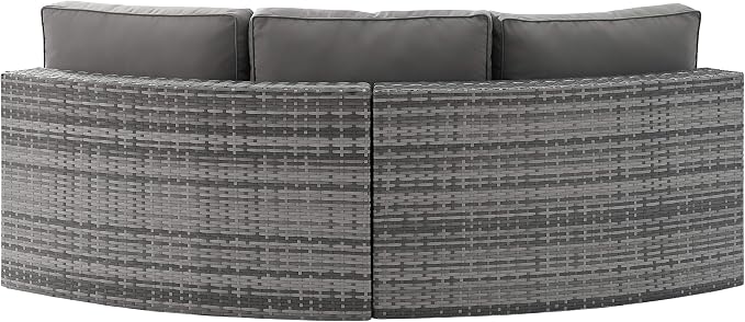 Crosley Furniture Catalina Outdoor Sectional Sofa, 3-Person Wicker Patio Couch - Image 4