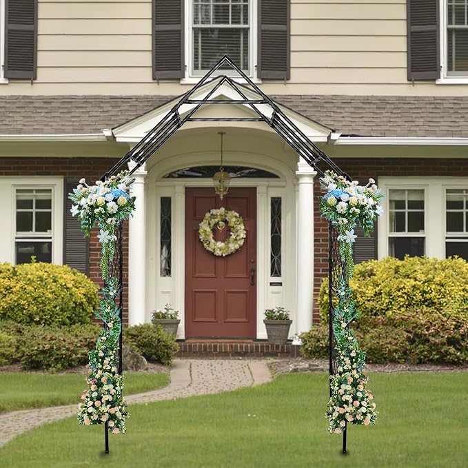 Heavy-Duty Garden Arch Trellis, 7.87 x 3.93 ft Metal Arbor - Image 6