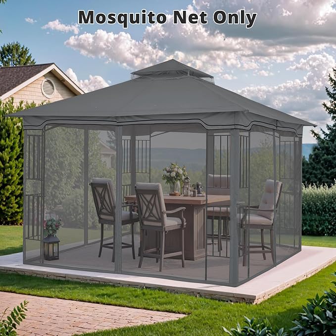 MASTERCANOPY Patio Gazebo Mosquito Netting Screen Walls - Image 7
