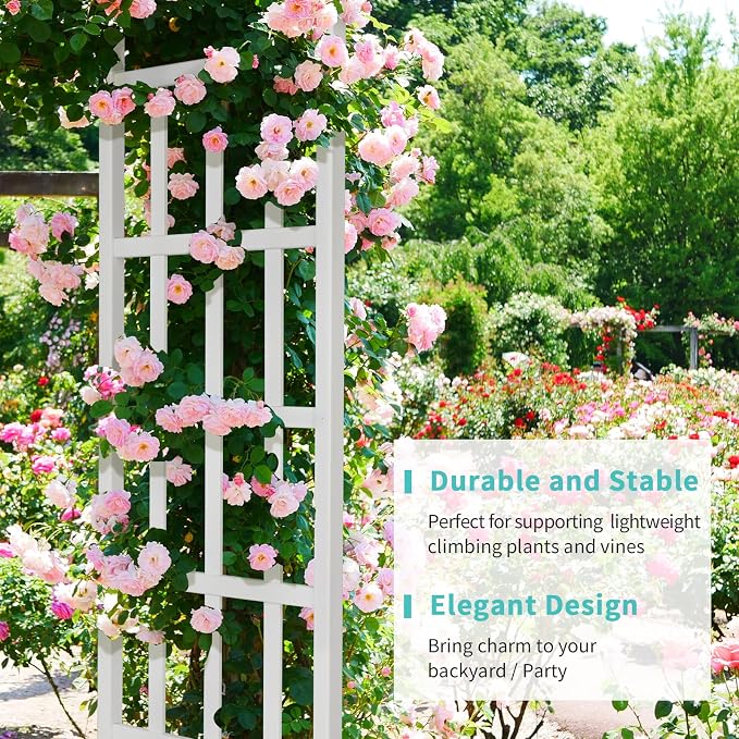 VINGLI Vinyl Garden Arbor, PVC Wedding Arch - Image 2