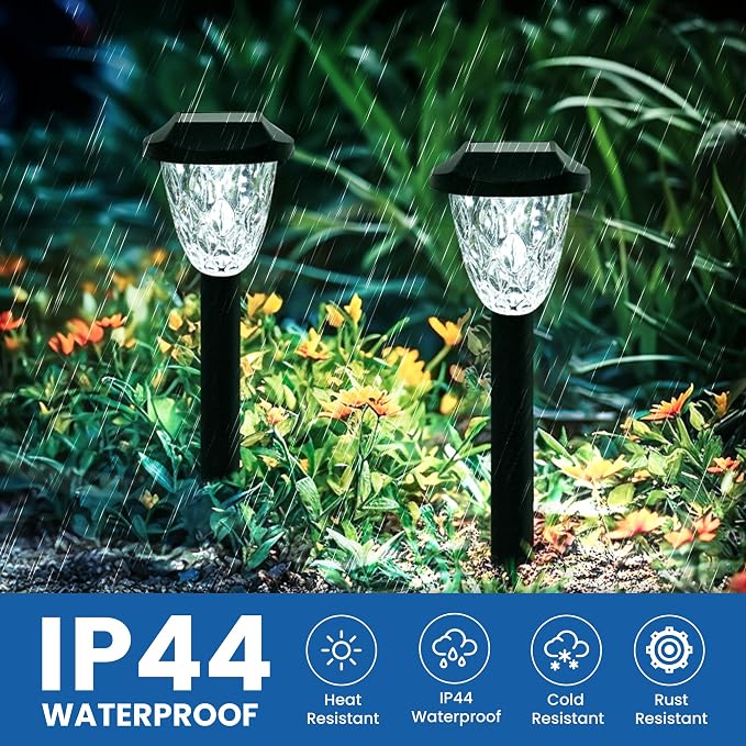 GIGALUMI 10 Pack Solar Lights Outdoor, Solar Pathway Lights - Image 6