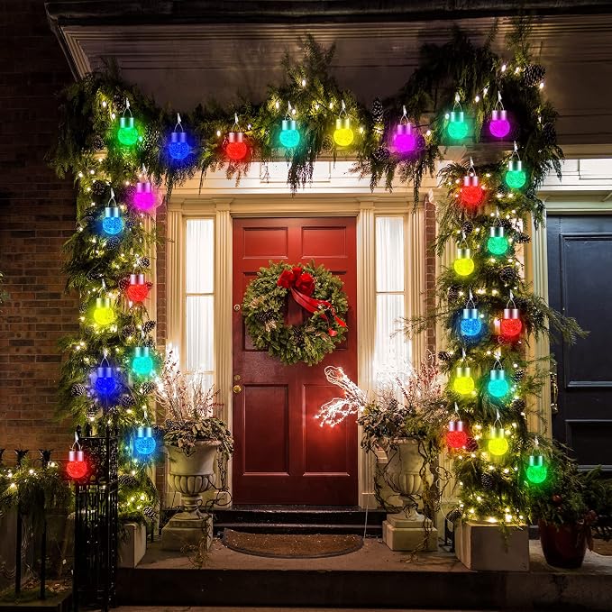Solar Lights Outdoor Hanging Decorative Globe 24 Pack, Waterproof Solar Lantern - Image 7