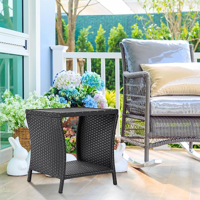 Outdoor Side Table Small Outdoor End Table - Image 5
