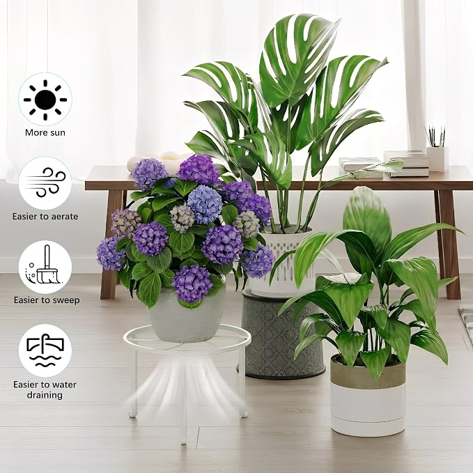 5 Pack Metal Plant Stand Indoor Outdoor Low Corner Plant Stand Heavy Duty - Image 4