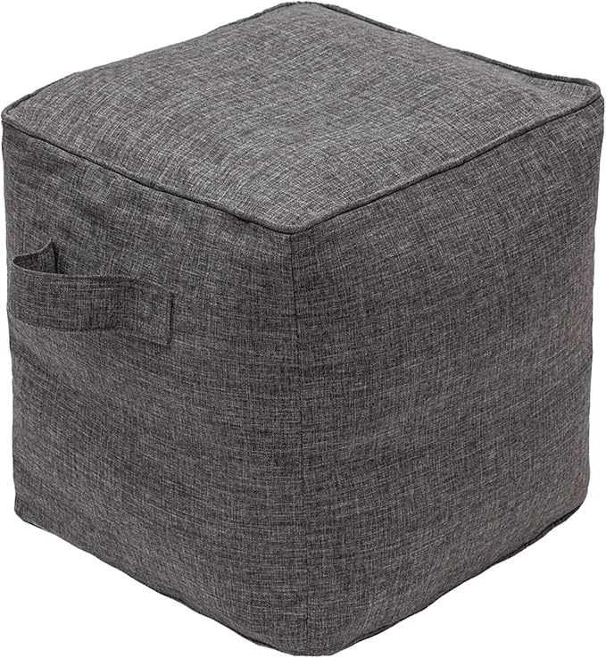 QILLOWAY Indoor/Outdoor Inflatable Stool, Ottoman Pouf Cube 16", All Weather by QILLOWAY