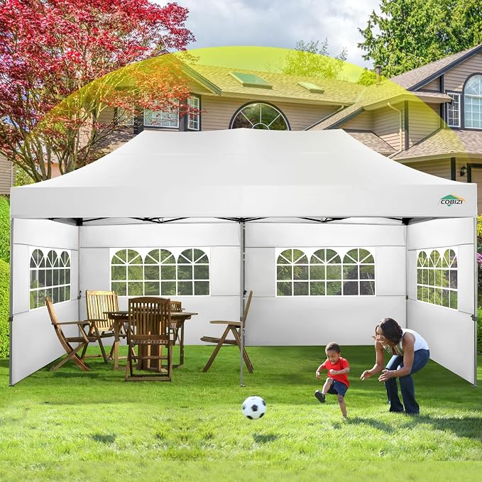 COBIZI 10x20 Canopy with Sidewalls, Heavy Duty Party Tent Pop up Canopy - Image 7