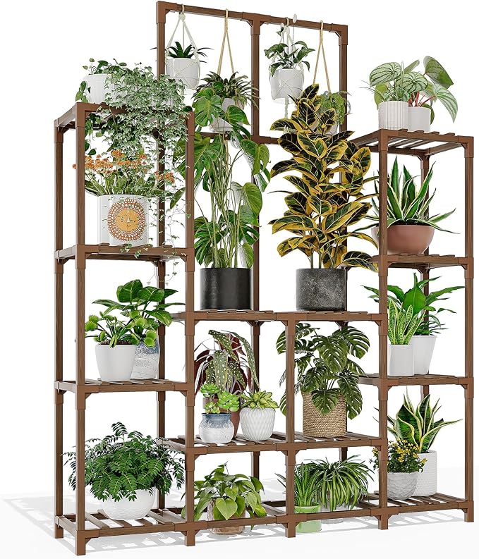 Plant Stand Indoor Outdoor 63" Tall Plant Shelf by Gentingbro