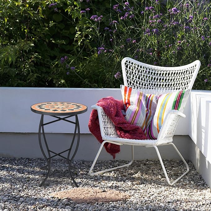 VCUTEKA Mosaic Outdoor Side Table - Image 8