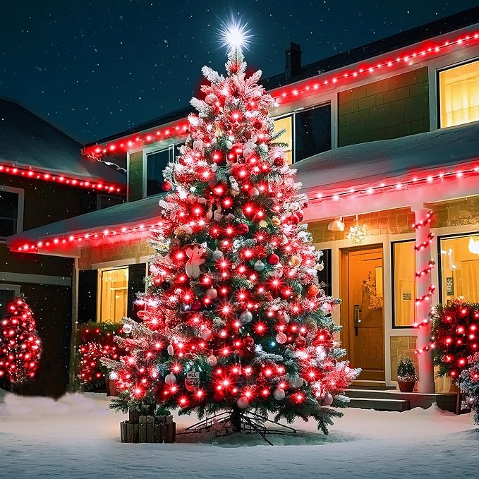 KNONEW 403ft 1000 LED String Lights Outdoor Christmas Lights 8 Modes & Timer - Image 3