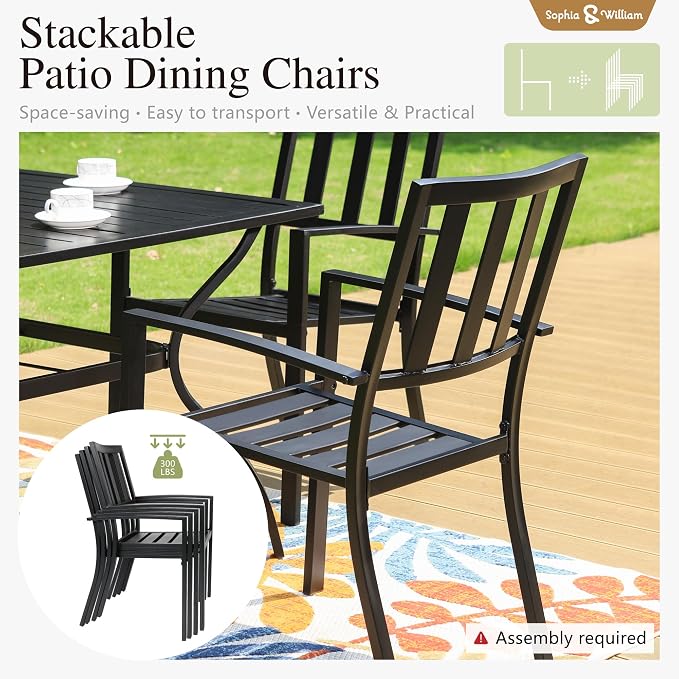 Sophia & William 7-Piece Patio Dining Set - Image 3