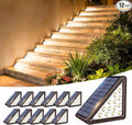 Brown Solar Step Light Outdoor Stair Lights, Deck Lights Outdoor Powered IP65 by JEJOT