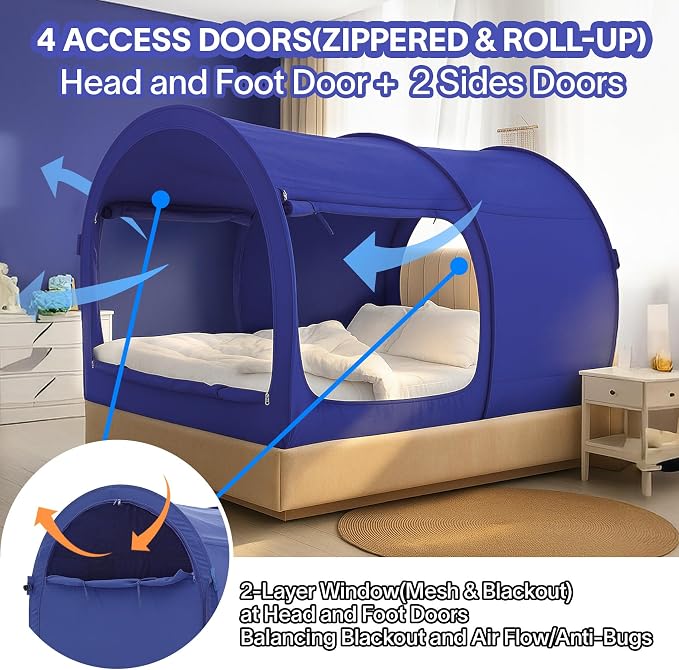 Alvantor® Bed Canopy Bed Tents Dream Tents Privacy Space Full Size Sleeping - Image 6